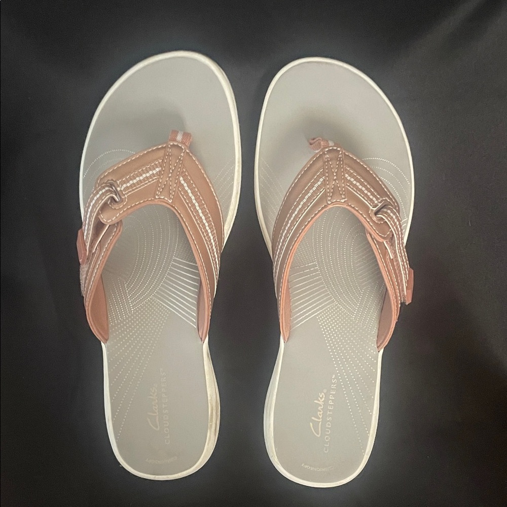 Clarks Women's Brown Slide Sandals